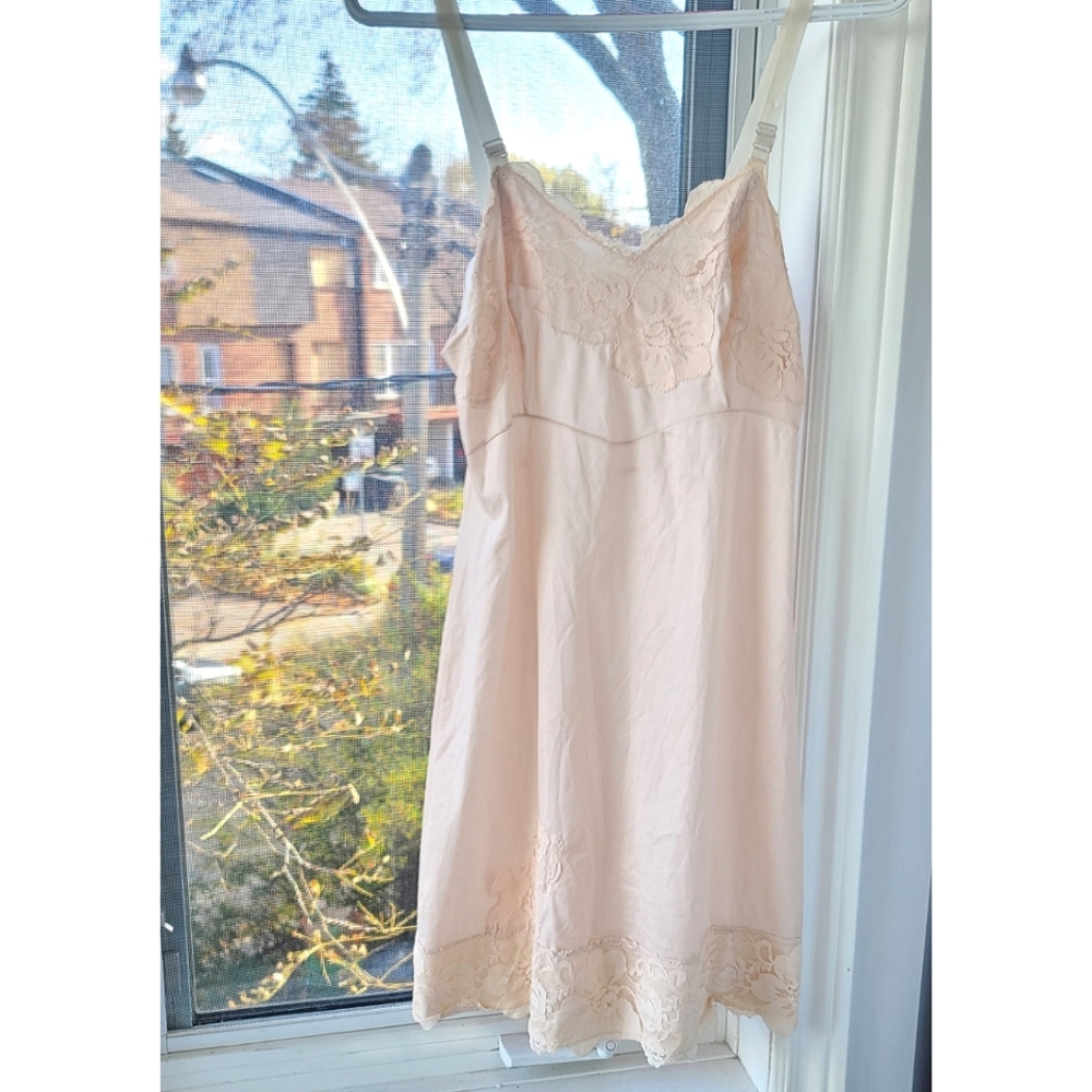 Vintage 60s Blush Slip Dress - Love Lines by Gay Lure
